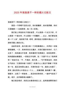 2025年我就是不一樣的煙火記敘文