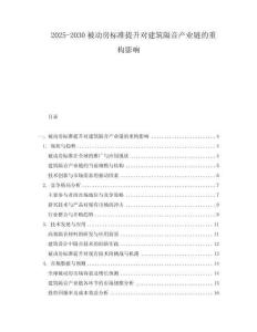 2025-2030被動房標準提升對建筑隔音產業鏈的重構影響