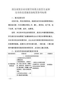 部分商貿(mào)企業(yè)有限空間重點監(jiān)管目錄和安全防范設(shè)施設(shè)備配置參考標(biāo)準(zhǔn)