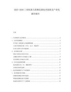 2025-2030工業機器人檢測儀器技術創新及產業化路徑報告