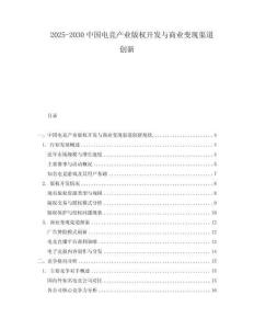 2025-2030中國電競產業版權開發與商業變現渠道創新