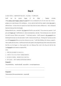 新高考英語書面表達讀后續寫測試題強化訓練 Day 6（含答案）