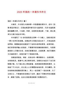 2025年我的一本課外書作文