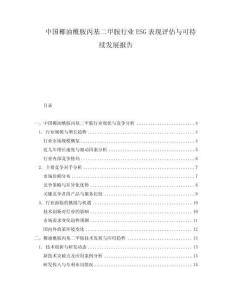 中國(guó)椰油酰胺丙基二甲胺行業(yè)ESG表現(xiàn)評(píng)估與可持續(xù)發(fā)展報(bào)告
