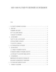 2025-2030電子商務平臺監管政策與行業發展展望