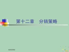 2022年優(yōu)秀-Ch分銷策略2