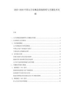 2025-2030中國元宇宙概念落地障礙與關鍵技術突破