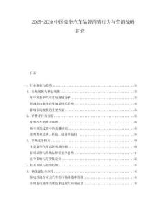 2025-2030中國(guó)豪華汽車品牌消費(fèi)行為與營(yíng)銷戰(zhàn)略研究