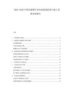 2025-2030中國電感器行業(yè)電商渠道拓展與線上營銷分析報告