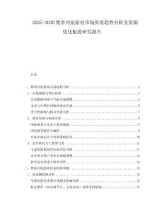 2025-2030梵蒂岡旅游業市場供需趨勢分析及資源優化配置研究報告