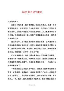 2025年日記下雨天