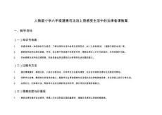 人教版小學六年級道德與法治上冊感受生活中的法律備課教案