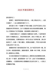 2025年游樂(lè)園作文