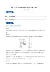 8.5 實驗：驗證機械能守恒定律(兩大題型)(解析版)-2025舉一反三高一物理(人教必修第二冊)