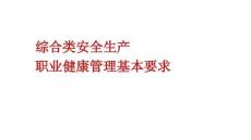 綜合類安全生產職業健康管理基本要求