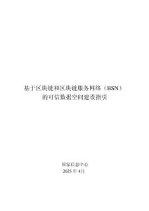 2025基于區(qū)塊鏈和區(qū)塊鏈服務(wù)網(wǎng)絡(luò)（BSN）的可信數(shù)據(jù)空間建設(shè)指引