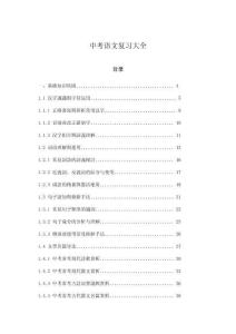 中考語(yǔ)文復(fù)習(xí)大全