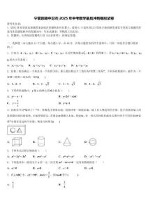 寧夏回族中衛(wèi)市2025年中考數學最后沖刺模擬試卷含解析