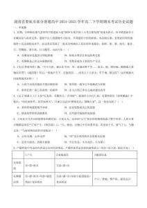 湖南省婁底市部分普通高中2024-2025學年高二下學期期末考試歷史試卷（含答案）