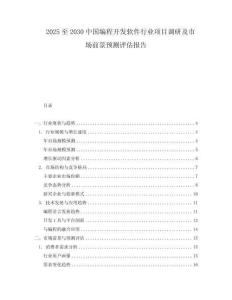 2025至2030中國編程開發軟件行業項目調研及市場前景預測評估報告