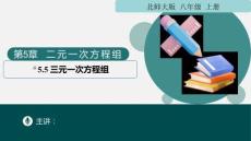 5.5三元一次方程組 課件 北師大版數(shù)學(xué)八年級上冊