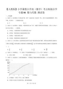 2026【人教版】小學(xué)暑假小升初（數(shù)學(xué)）考點銜接自學(xué) 多地真題狂練【專題01 數(shù)與代數(shù)】（真題試卷+答案解析版）