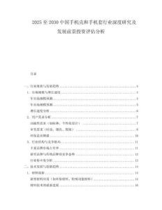 2025至2030中國手機殼和手機套行業深度研究及發展前景投資評估分析