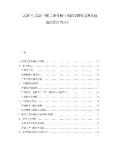 2025至2030中國大蔥種植行業(yè)深度研究及發(fā)展前景投資評估分析