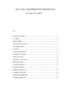 2025-2030主要品牌脫粒機售后服務響應時間benchmarking報告