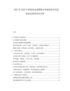 2025至2030中國消毒水蒸餾器行業深度研究及發展前景投資評估分析