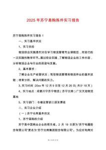 2025年蘇寧易購揀件實(shí)習(xí)報(bào)告