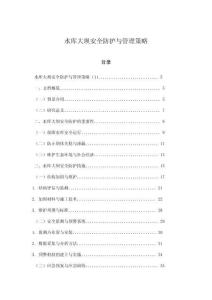 水库大坝安全防护与管理策略