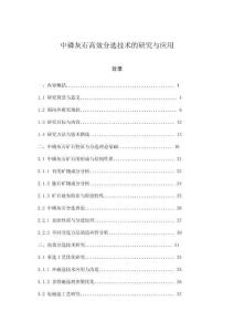 中磷灰石高效分選技術(shù)的研究與應(yīng)用