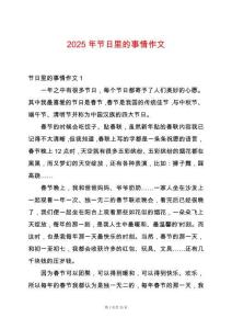 2025年節日里的事情作文