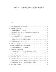 2025年中國車載式鉆床市場調(diào)查研究報告