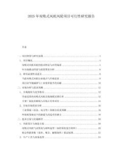 2025年雙吸式風(fēng)機(jī)風(fēng)輪項(xiàng)目可行性研究報(bào)告