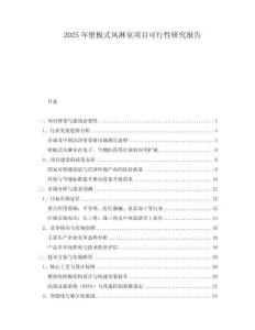 2025年壁板式風(fēng)淋室項(xiàng)目可行性研究報告