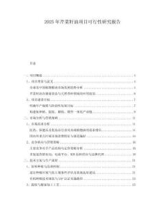 2025年芹菜籽油項目可行性研究報告