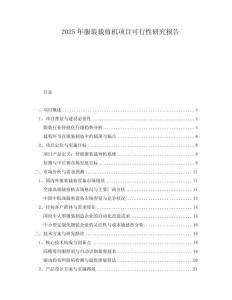 2025年服裝裁剪機項目可行性研究報告