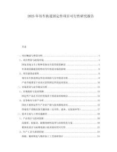 2025年吊車軌道固定件項目可行性研究報告