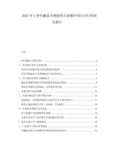 2025年A型全翻蓋全鋼圓型自助餐爐項目可行性研究報告