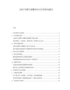 2025年燃氣割嘴項目可行性研究報告