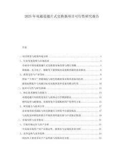 2025年双通道翅片式交换器项目可行性研究报告
