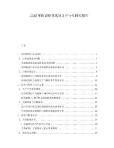 2025年陶瓷貼花紙項目可行性研究報告