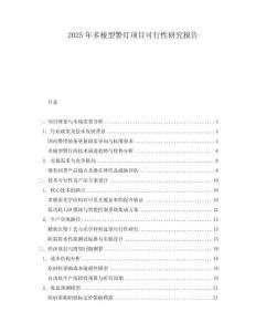2025年多棱型警燈項目可行性研究報告