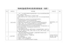 特種設(shè)備使用單位隱患排查指南（場車）