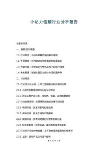 小動力鉛酸行業分析報告