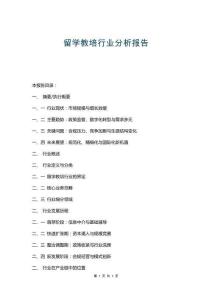 留學教培行業分析報告