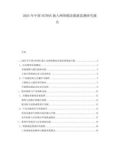 2025年中國(guó)NETBOX嵌入網(wǎng)絡(luò)模塊數(shù)據(jù)監(jiān)測(cè)研究報(bào)告