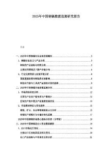 2025年中國鋼鎬數(shù)據(jù)監(jiān)測(cè)研究報(bào)告